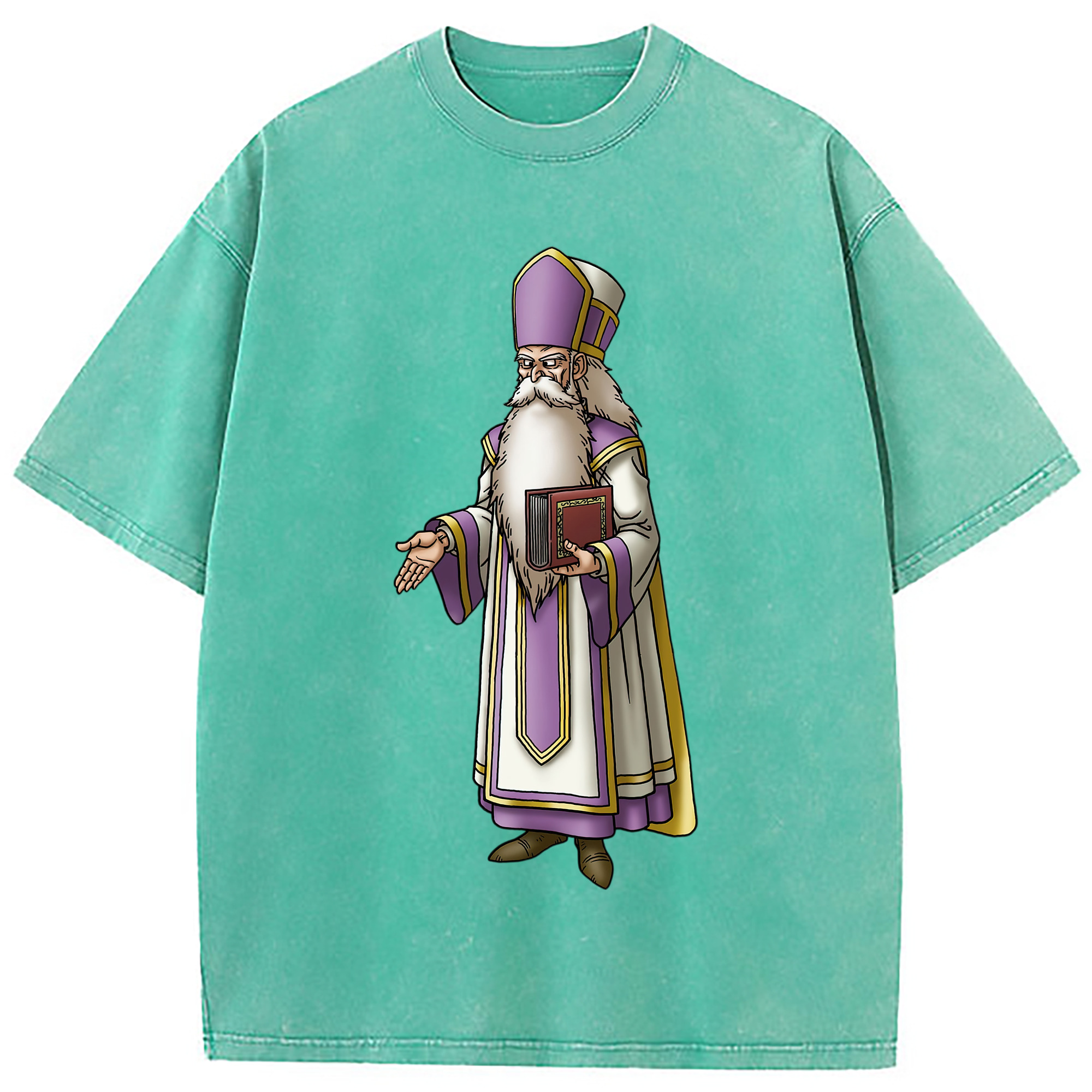 （画像用） ドラゴンクエスト Doragon Kuesuto Dragon Quest 綿100% ヴィンテージ風 半袖Tシャツ（フロントプリント）